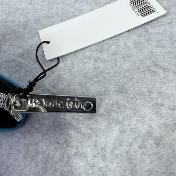 Marc Tetro Schnauzer Large Wallet Blue Zip Around Faux Leather Multi Compartment - Picture 5 of 10